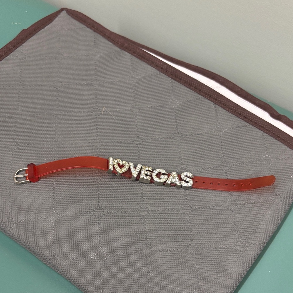 Red 'I Love Vegas' Bracelet